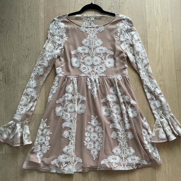 NWT For Love & Lemons White Lace Mini Dress - Picture 1 of 14